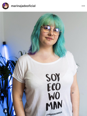 Marinajadeoficial, mujer Ecowoman recicladora