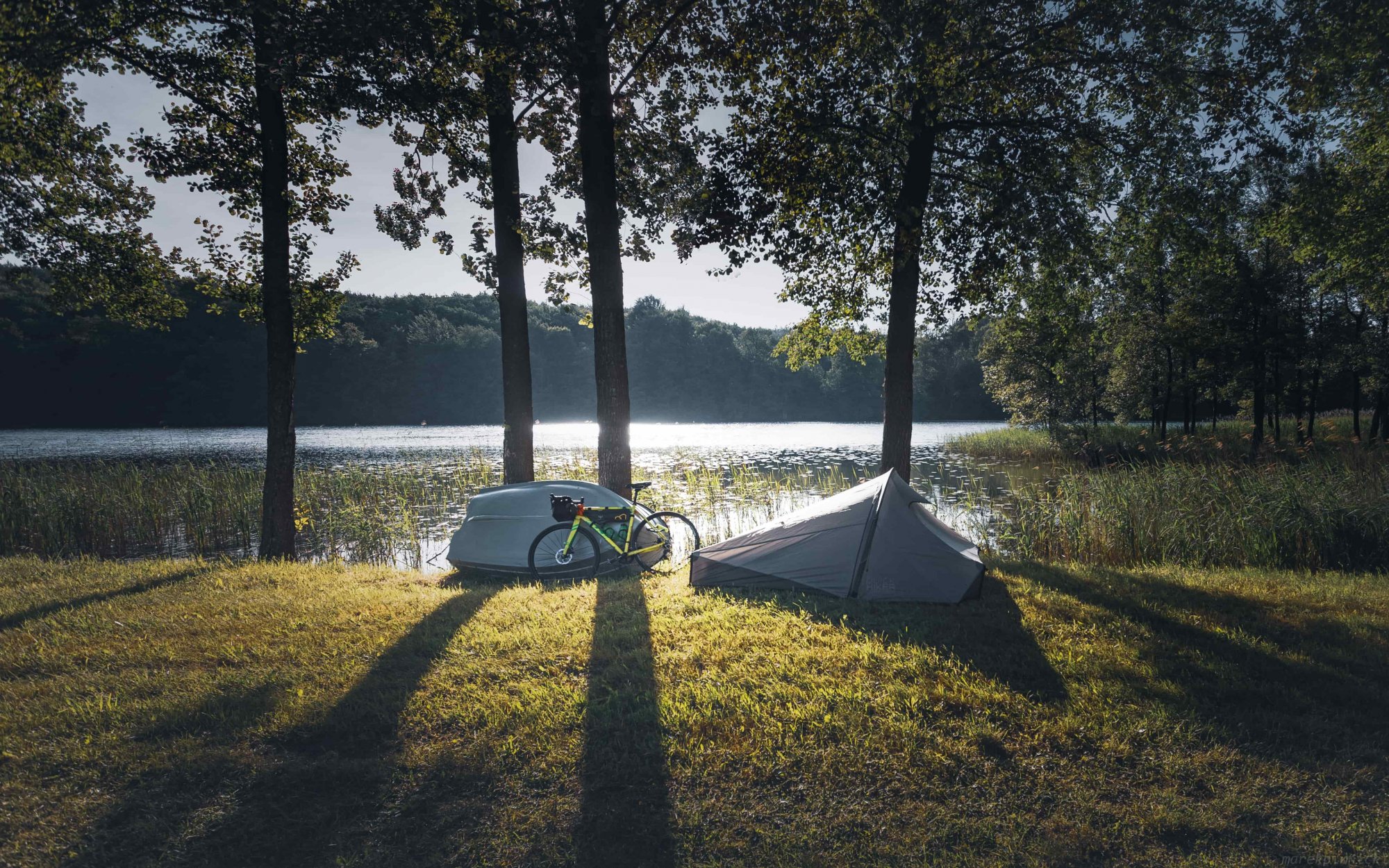 descanso para acampar en ruta de cicloturimo