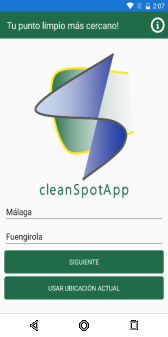 cleanSpotApp - Tú punto limpio más cercano!