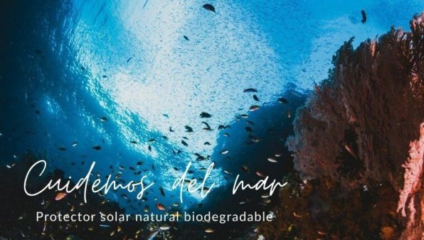 Protector solar natural biodegradable para la protección del medio marino