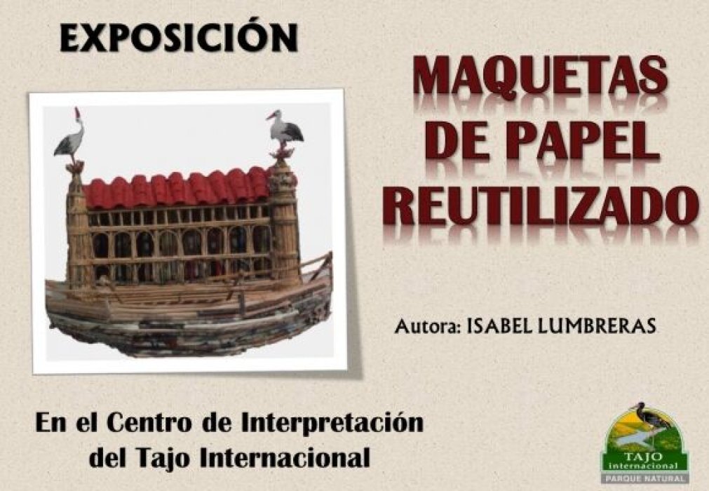 Exposición Maquetas de papel reutilizado.