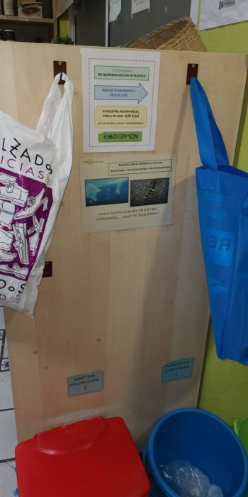 No a las bolsas de plastico para la compra