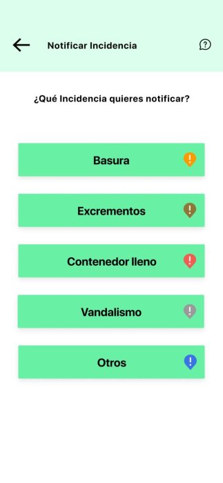 app digital para indicar incidencias (basura tirada, excrementos, etc) en municipios