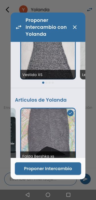 Aplicación para hacer trueques y donaciones 