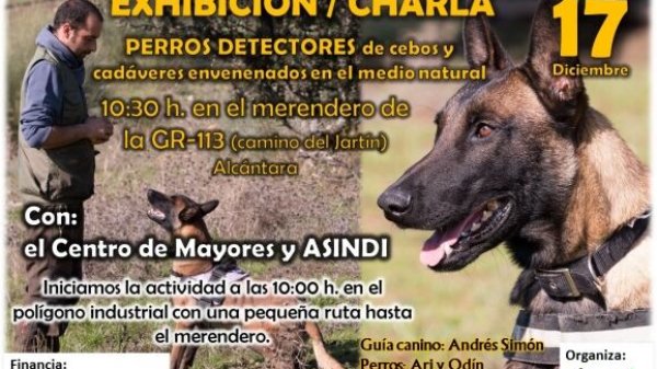 Charla/ Exhibición con perros detectores de  venenos en el medio ambiente.